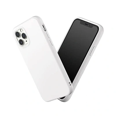 Abbildung von RhinoShield Case kompatibel mit [iPhone 11 Pro] SolidSuit Stoßdämpfende &amp; schlanke Schutzhülle Premium Finish 3.5 Meter Fallschutz Austauschbare Kamera Ringe Klassik Weiß