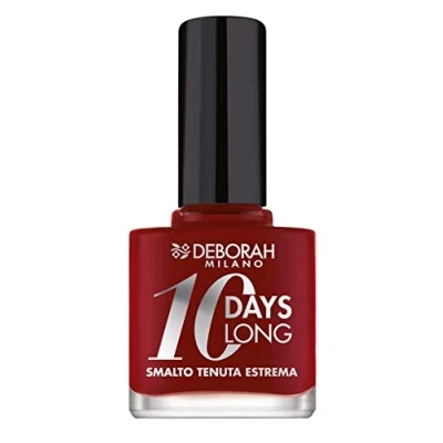 Abbildung von DEBORAH Nagellack 0 Days Long Nr. 6, hält bis zu Tage ohne Retusche oder UV Lampe, für ernährte und helle Nägel, dunkel rot