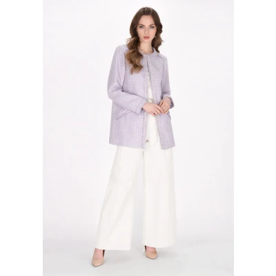 Abbildung von Dreimaster Kurzmantel, Damen, Größe: 36, Light lavender glitter