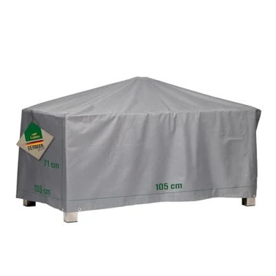 Abbildung von Mehr Garten Abdeckung Gartentisch eckig, 105x105x71 cm, grau, Oxford 600D Gewebe, Tischabdeckung wasserdicht, UV beständig und wetterfest, Schutzhülle Gartenmöbel