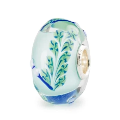 Abbildung von Trollbeads Frühlings Kollektion Blühende Verbindungen 2024 Glasbeads (Blaue Weide TGLBE 20406)