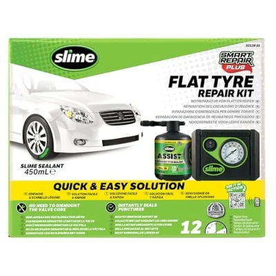 Abbildung von Slime 50138 51 Reifenpannen Reparatur, Smart Repair Plus, Autoreifen Notfallausrüstung, enthält Dichtmittel, geeignet für Autos und sonstige Autobahn Fahrzeuge, Reparatur in 12 Min