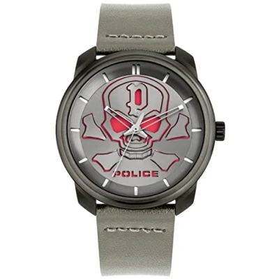 Abbildung von Police Unisex Erwachsene Analog Quarz Uhr mit Leder Armband PL15714JSU.61