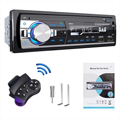 Abbildung von RDS Autoradio Bluetooth Freisprecheinrichtung, Lifelf 1 DIN Radio Stereo 4 x 65W Empfänger mit MP3 Player Zwei USB Anschlüsse WMA FM Fernbedienung, Unterstützung für iOS, Android (Keine CD)