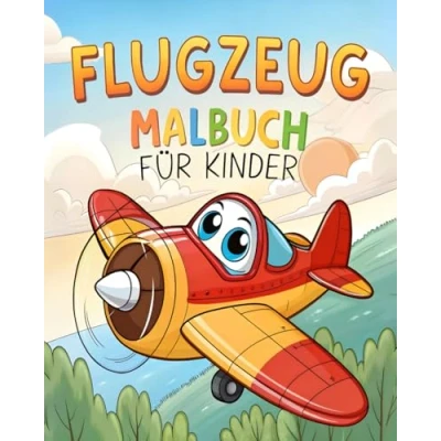 Abbildung von Flugzeug Malbuch Für Kinder: Jungen und Mädchen mit Bezaubernden Illustrationen zum Ausmalen