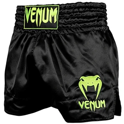 Abbildung von Venum Classic MUAY THAI Short kurze Sporthose, Herren, Größe: Small, Black/neo yellow