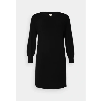 Abbildung von ONLY Carmakoma Carkatia V NECK Dress Strickkleid, Damen, Größe: S 42/44, Black