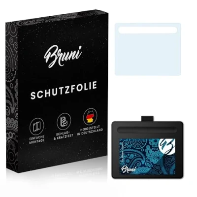 Abbildung von Bruni Schutzfolie kompatibel mit Wacom Intuos S Folie, glasklare Displayschutzfolie (2X)