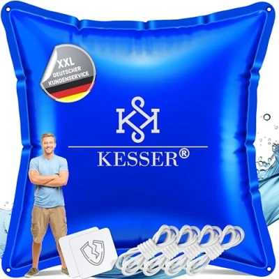 Abbildung von KESSER® Poolkissen Winter 8er Set 120cm x Poolabdeckung mit Doppelnaht Whirpools Luftkissen Pool Überwinterung Abdeckung Einbaupools PVC wasserdicht &amp; UV beständig 4X Seile