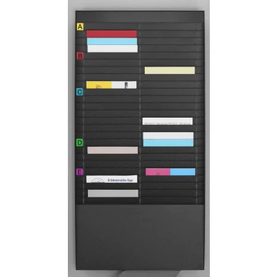 Abbildung von PAPERFLOW Sortiertafel DIN A4 50 Fach schwarz