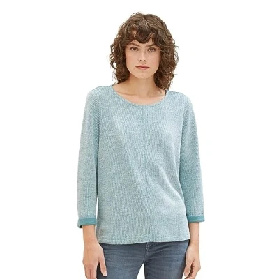 Abbildung von TOM Tailor Turtleneck Strickpullover, Damen, Größe: Small, Ever green melange