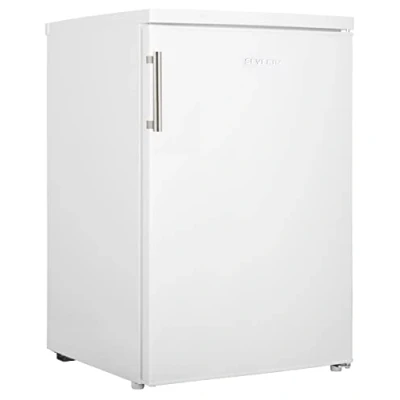 Abbildung von SEVERIN Table Kombi Kühlschrank, Veggiebox für Aufbewahrung von Obst und Gemüse, intergrierte LED Beleuchtung, 120 L Nutzinhalt, weiß, TKS 8846