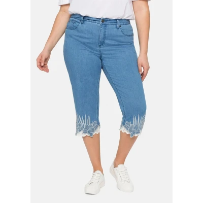 Abbildung von Sheego Jeans Slim Fit, Damen, Größe: 42, Light blue denim