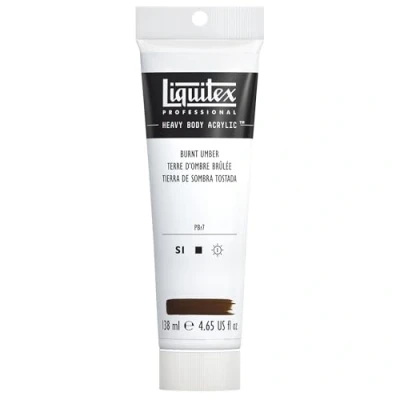 Abbildung von Liquitex 1047128 Professional Heavy Body Acrylfarbe in Künstlerqualität mit ausgezeichneter Lichtechtheit buttriger Konsistenz, 138ml Tube Umbra gebrannt