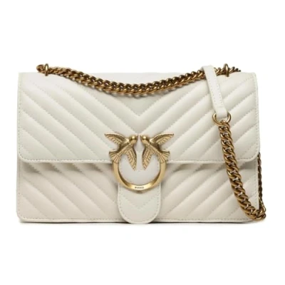 Abbildung von Pinko LOVE One Classic Umhängetasche, Damen, Größe: Size, White