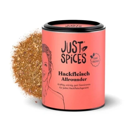 Abbildung von Just Spices Hackfleisch Gewürz, 60 g I Für und Veggie Hack Gerichte Gewürzmix mit Zwiebelraspeln, Paprikapulverm Knoblauchraspeln, Kräuter mehr