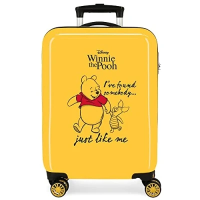 Abbildung von Disney Winnie The Pooh Koffer, Ocker, 38 x 55 20 cm, starr, ABS Kombinationsverschluss, seitlich 78 l, 2 kg, 4 Doppelrollen, Handgepäck, gelb, kabinenkoffer