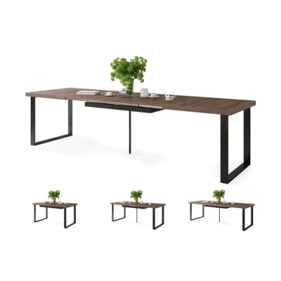 Abbildung von All4All Esszimmertisch Avanti Esstisch Loft Tisch ausziehbar bis 310cm Küchentisch Kitchen Table 160x90cm 05 Braune Eiche