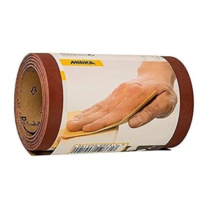 Abbildung von Mirka Red Schleifpapier Rolle 115mm x 5m / Körnung P180 1 Zum Schleifen von Holz, Metall und Kunststoff