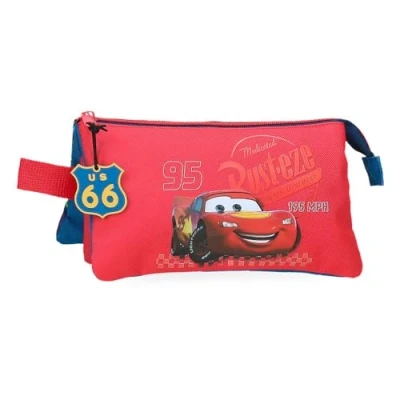 Abbildung von Disney Joumma Bags, Cars RD Trip, Federmäppchen für die Schule, Kulturbeutel Kinder, aus Polyester., rot, Dreifaches Federmäpp