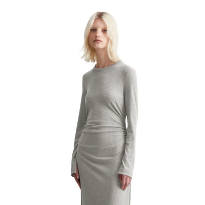 Abbildung von Marc O&#039;Polo Regular AUS Jerseykleid, Damen, Größe: Large, Soft stone melange