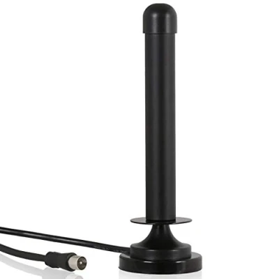 Abbildung von Wicked Chili DVB T2 Antenne für HD TV Receiver, Freenet TV, 3m Innenantenne (DVB T, T2, Innenbereich, DVBT), Mit Magnetfuß, Kabellänge: ca. 3 m, Verstärkung: 6dBi, ideal T