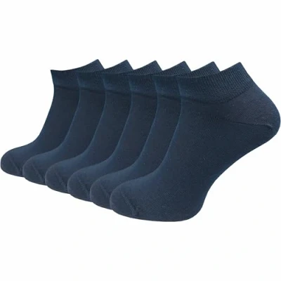 Abbildung von Herren Sneaker Socken aus 100% reiner Baumwolle (6 Paar 10 Paar) kurze &amp; dünne Füßlinge ohne drückende Naht über den Zehen (DE/NL/SE/PL, Numerisch, 47, 50, Regular, blau 6