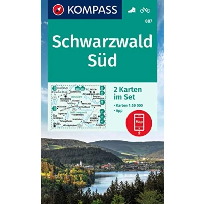 Abbildung von KOMPASS Wanderkarten Set 887 Schwarzwald Süd (2 Karten) 1:50.000: inklusive Karte zur offline Verwendung in der App. Fahrradfahren.