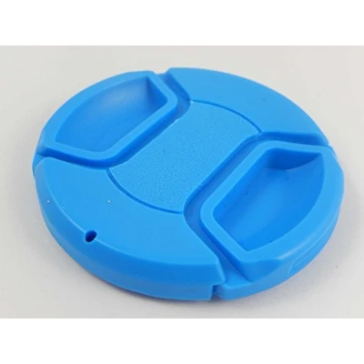 Abbildung von vhbw Universal Objektivdeckel 62 mm für Kamera, DSLR Kunststoff, Blau, mit Innengriff