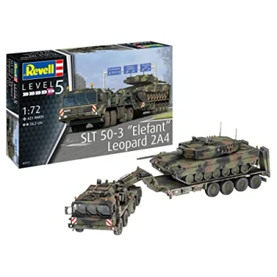 Abbildung von Revell SLT 50 3 Elefant + Leopard 2A4, Tank model, Montagesatz, 1:72, 3, Beide Geschlechter, Kunststoff