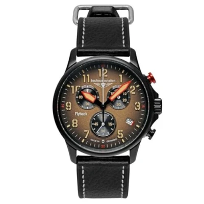 Abbildung von Bauhaus 2886 1 Herrenuhr Aviation Chronograph GMT Schwarz/Braun