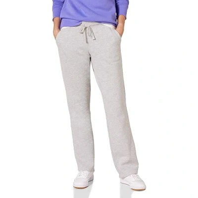 Abbildung von Amazon Essentials Damen Jogginghose aus Fleece mit geradem Bein (in großen Größen erhältlich), Hellgrau Meliert, XXL