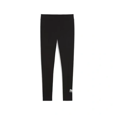 Abbildung von Puma ESS METALLIC Leggings Damen Mit Logo Print Black/Metallic Silver Größe: XL