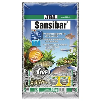 Abbildung von JBL Sansibar 67063, Bodengrund für Süß und Meerwasser Aquarien, 10 kg, Grau