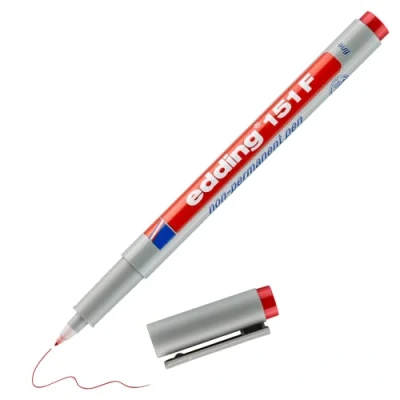 Abbildung von edding OHP Marker 151 F non permanent 0,6mm rot