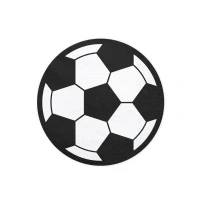 Abbildung von Servietten Fußball 20 Stück 13cm 1/4 Falz 3 lagig Papierservietten Geburtstag Fußballparty Sport/PartyDeco Ball geformt dekorative
