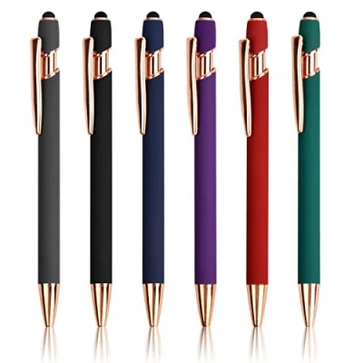 Abbildung von 6 Stück Eingabestift Stylus Pen Touchscreen Stift Tablet Kugelschreiber mit Touchpen Universal Gummi Touch für iPhone Pro Air Mini Samsung Galaxy Huawei Tablets und Alle Smartphone