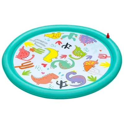 Abbildung von Planschbecken Wasserfontäne Matte 122cm Sprinkler Dino Rutsche Bestway 52698