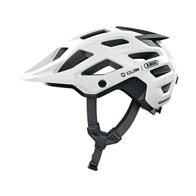 Abbildung von ABUS MTB Helm Moventor 2.0 QUIN smarter Fahrradhelm mit Bluetooth®, Crash Erkennung &amp; SOS Alarm System Unisex Weiß Glänzend, M