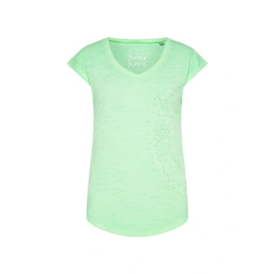 Abbildung von Soccx ÄRMELLOSES MIT Vausschnitt UND Artwork Tshirt print, Damen, Größe: Large, Neon green