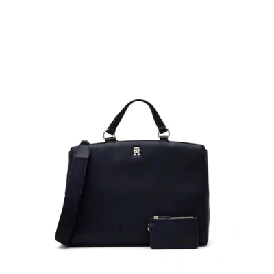 Abbildung von Tommy Hilfiger Monotype Satchel SET Handtasche, Damen, Größe: One Size, Space blue