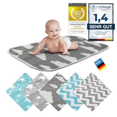 Abbildung von all Kids United Wickelauflage Wickelunterlage Baby Wickel Decke, atmungsaktive, waschbare Unterlage