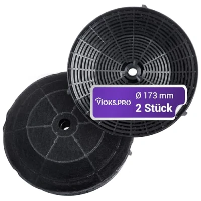 Abbildung von Vioks.pro Kohlefilter Dunstabzugshaube Set 2x Ersatz für Aeg 405517113/8 Aktivkohlefilter Dunstabzugshaube, Filter