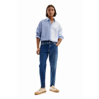 Abbildung von Desigual Doublewaist Carrot Jeans Tapered Fit, Herren, Größe: 28, Dark blue
