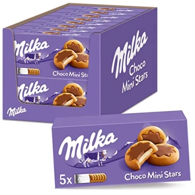 Abbildung von Milka Choco Minis 16 x 185g, Schokoladen Kekse mit Milchcrème und zarter Schokolade