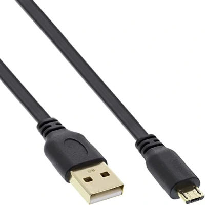 Abbildung von InLine® Micro USB 2.0 Kabel, A Stecker an B schwarz, 2m