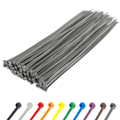 Abbildung von Gocableties Kabelbinder 100 Stück Silber, 300 mm x 3,6 mit 18,2 kg Zugfestigkeit, UV Beständig Set