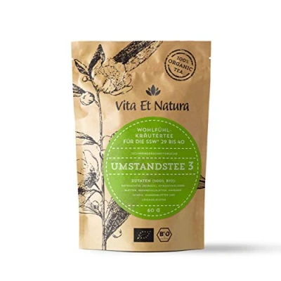 Abbildung von Vita Et Natura® BIO Umstandstee 3 Schwangerschaftstee für die 29. SSW bis zur Geburt 100% biologisch Geeignet den 3. Schwangerschaftstrimester von Hebammen empfohlen