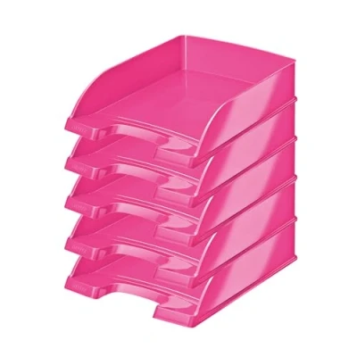 Abbildung von Leitz Briefkorb, A4, 5er Pack, Pink, WOW Serie, 52263023