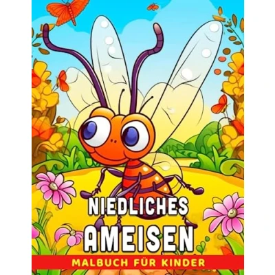 Abbildung von Niedliches Ameisen Malbuch für Kinder: 30 hochwertige Ausmalbilder mit einem winzigen Käfer Perfektes Geschenk Kinder zum Ausmalen und Spaß haben.
